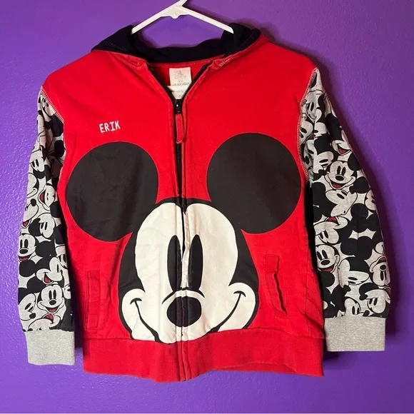 Little Boys Disney Mickey Mouse hooded zip up jacket - Picture 2 of 6